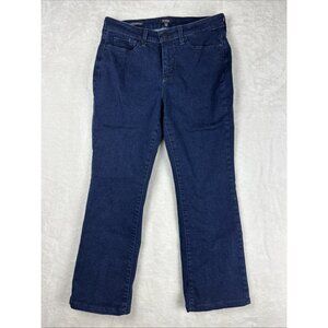 NYDJ Premium Denim Women's Blue Lift X Tuck Barbara Bootcut Jeans Size 10P Dark